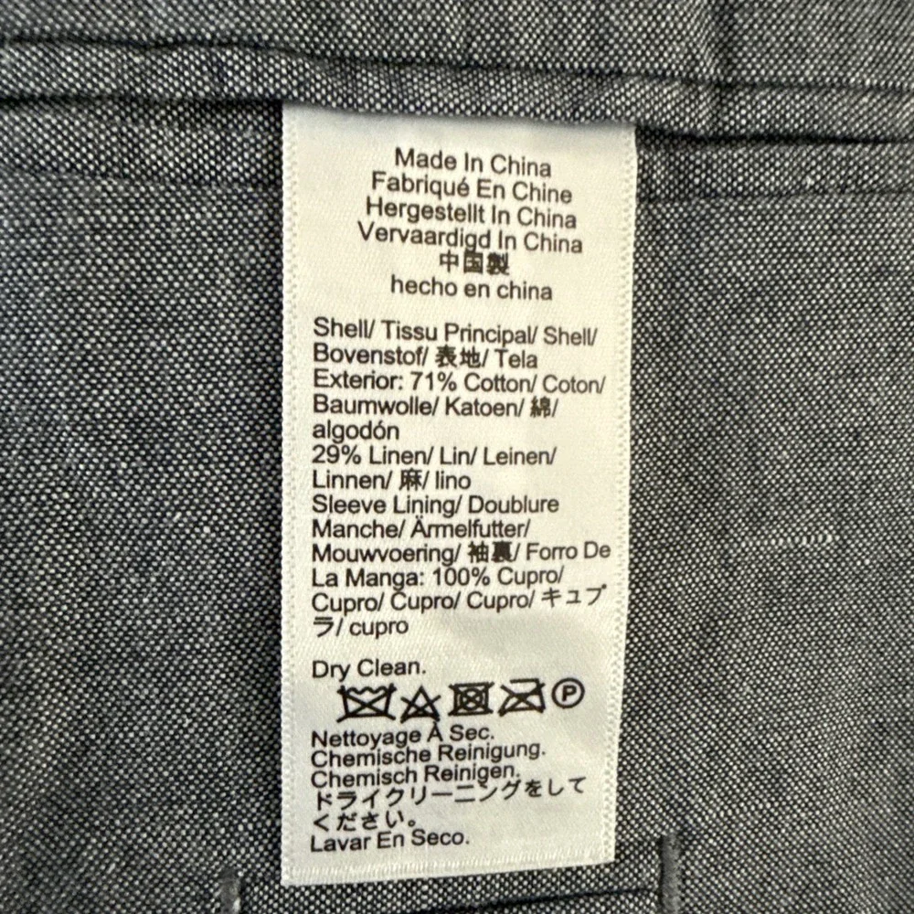 J.Crew Ludlow Baird McNutt Irish Linen Sport Coat 38R Blue Blazer Unstructured